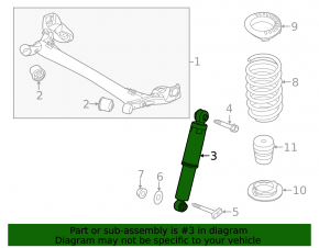 Shock absorber rear left Hyundai Elantra UD 11-13
