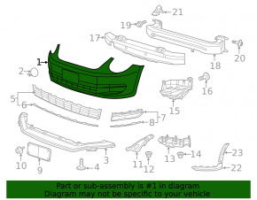 Front bumper bare VW Beetle 12-16 white, painted, cracked, scratches, non-factory holes