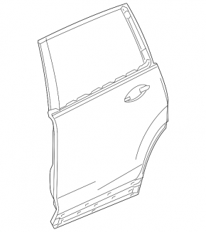 Bare rear right door Honda Passport 19-25 with sunshade