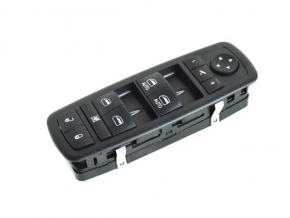 Front left window lift control for Jeep Grand Cherokee WK2 16-22 black, 2-way, with automatic folding mirrors