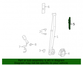 Passenger seat belt bracket Toyota Venza 21-24