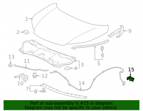 Honda CRV 12-16 interior hood lock handle black