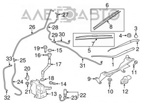Wiper arm right Mitsubishi Outlander Sport ASX 10-