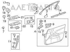 Front left window lift control Lexus IS250 IS300 IS350 06-13 with cover
