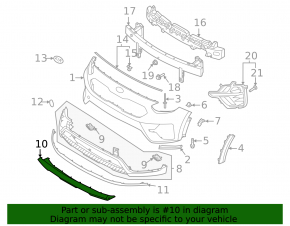 Front Bumper Lip Cover Kia Niro 20-22 HEV, PHEV