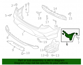 Rear bumper mount right Hyundai Sonata 18-19