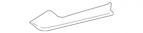 Audi A4 B9 17-25 front right door trim molding in natural gray wood