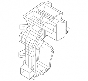 The bare fan housing, right side of a 1920 Hyundai Sonata.