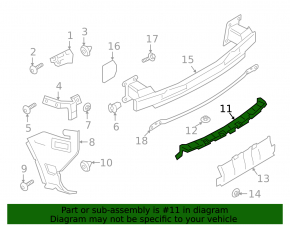 Rear bumper center mount for Porsche Cayenne 19-23