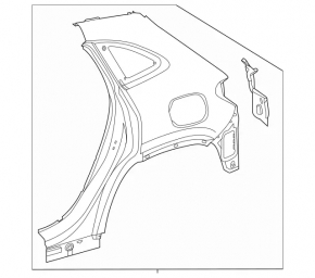 Quarter wing rear left Mercedes H247 GLA 20-26