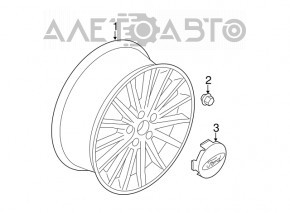Wheel disk R17 Ford C-max MK2 13-18 curb