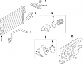 Ford Escape MK3 2014-2019 2.5 Water Cooling Radiator