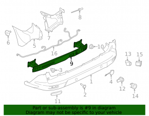 Ford Transit Connect MK2 13-23 Rear Bumper Reinforcement