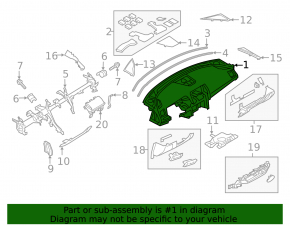 Torpedo front panel bare Mazda 6 18-21