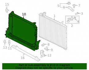 Radiator support Jaguar F-Pace X761 17-