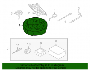 Foam plastic for Kia Optima 16-20 tool under R16