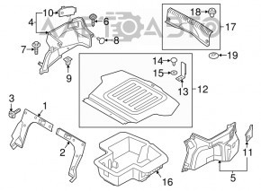 Foam plastic for Kia Optima 16-20 tool under R16