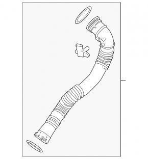 Left intercooler pipe for BMW X5 F15 16-18 plug-in