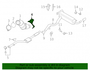 Catalytic converter bracket BMW X3 G01 20- 2.0T