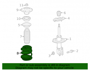 Front left spring GMC Terrain 10-17