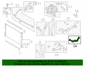 Upper cooling hose Hyundai Sonata 20-26 HEV