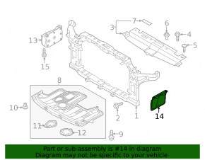 Engine protection side left Kia Soul 14-19