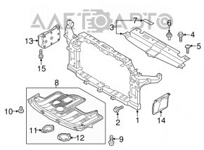 Engine protection side left Kia Soul 14-19
