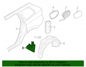 Mudguard rear fender liner left Volvo XC60 18-23