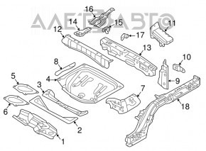 Volvo XC90 16-19 T5, T6 trunk trough on the body