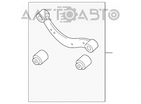 Upper control arm, rear left, Suzuki Kizashi 10-15 FWD