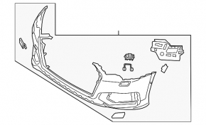 Bare front bumper Audi A6 C8 19- S-line