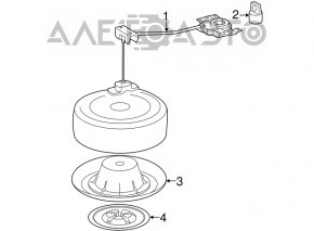 Toyota Highlander 01-07 spare wheel mounting mechanism rusty