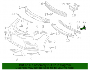 Fang lower reinforcement front bumper left Lexus UX200 UX250h 19-