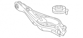 Lower control arm under spring rear left Honda CRV 17-22 AWD