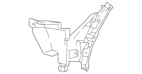 Front bumper air duct, right, Lexus NX300 NX300h 18-21 base