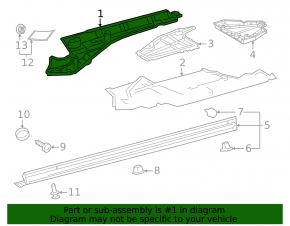 Front right underbody protection for Toyota Rav4 19-25 hybrid, USA built