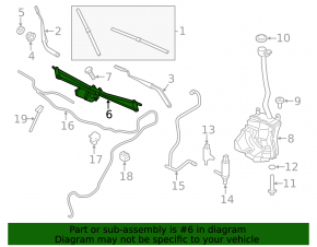 Windscreen wiper linkage with motor Mini Cooper Countryman R60 10-16