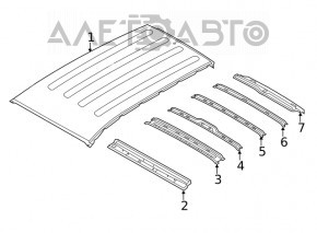 The metal roof of the Hyundai Santa FE 19-23 is sawn off, pokes