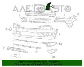 Front Bumper Mount Left Wing Jeep Cherokee KL 14-18 Trailhawk