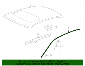Left roof lining for Honda Crosstour 10-15