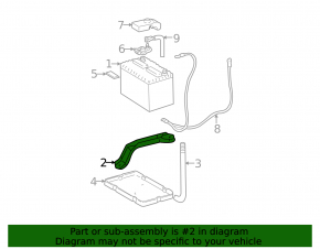 Battery mount Toyota Solara 2.4 04-08