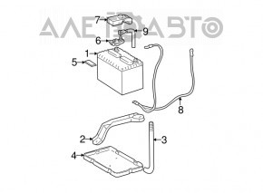 Battery mount Toyota Solara 2.4 04-08