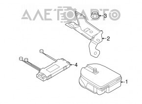Siren bracket VW Touareg 11-17