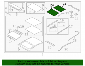 Sunroof curtain Hyundai Sonata 11-14 ser