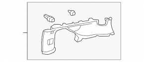 Rear pillar trim left Acura MDX 07-13 gray