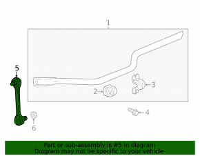 Stabilizer link rear left GMC Terrain 18- FWD