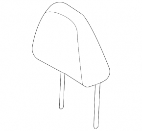 Front left headrest for Nissan Rogue 2021-2026, leather, black
