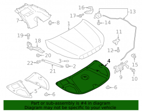 Subaru Forester 14-18 SJ Hood Insulation