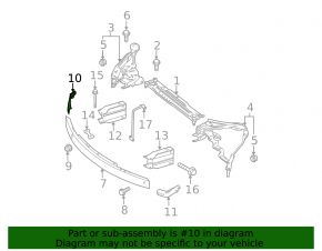 Front bumper bracket right Mercedes GLK-class X204 10-15