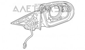 Side mirror left Mercedes GLC 16-22 turn signal, auto-dimming, heating, backlight, BSM